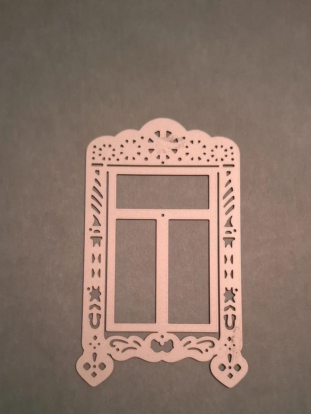 Unbranded Lace-Style Window; Metal Die Cut Frame for Paper Crafts